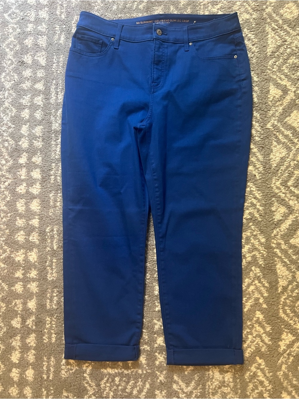 Chico's Cobalt Blue Ankle Crop Jeans size 2 (US 12) (Q104)
